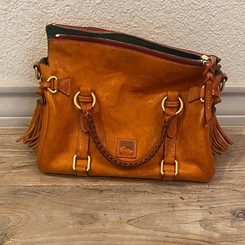 Dooney & Bourke Rich Tan Leather Satchel
